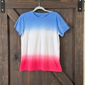 Vineyard Vines Women’s Dip Tie‎ Dye Short Sleeve Crew Whale T Shirt Top Medium